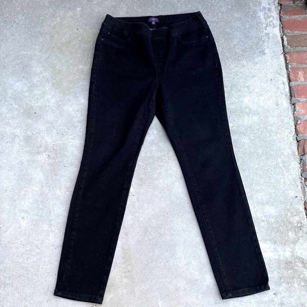 NYDJ Black Pull-On Jeans  Size 8 - Picture 7 of 7